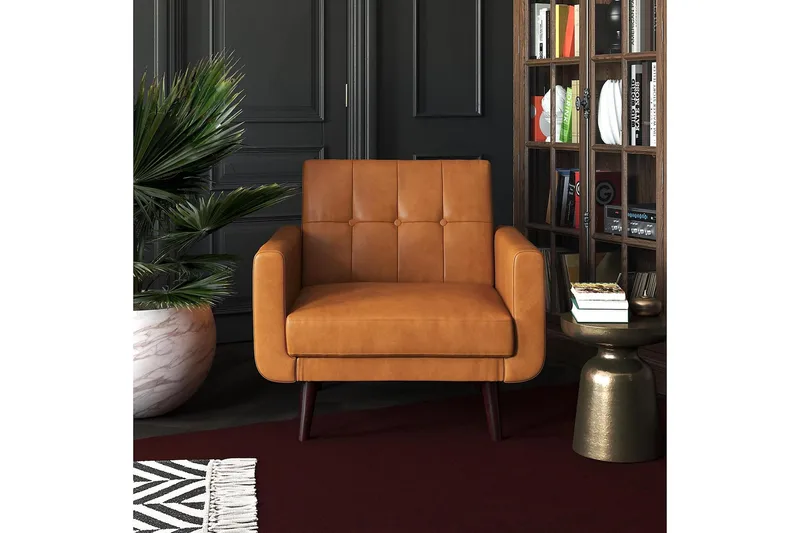 Nola Lænestol Kunstlæder/Lysbrun - Dorel Home - Møbler - Stole & lænestole - Lænestole