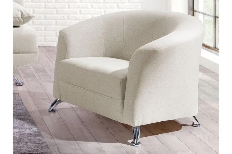 Olier Lænestol 77x86 cm - Hvid - Møbler - Stole & lænestole - Lænestole