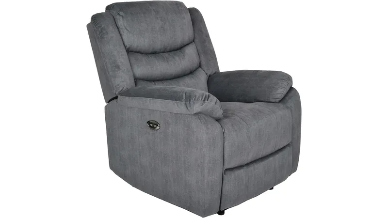 Olvani reclinerlænestol i stof, elektrisk, Grå