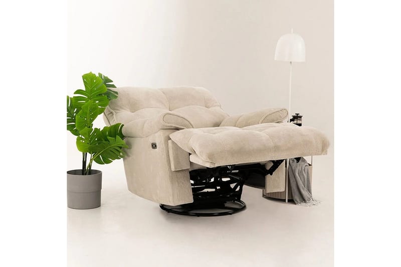 Osmara Elektrisk reclinerlænestol - Cremehvid - Møbler - Stole & lænestole - Lænestole - Recliner lænestol