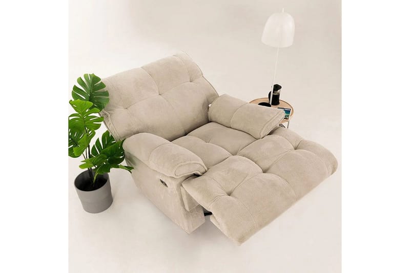 Osmara Elektrisk reclinerlænestol - Cremehvid - Møbler - Stole & lænestole - Lænestole - Recliner lænestol