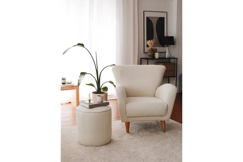 Patwa Teddy Lænestol Hvid - Hvid - Møbler - Stole & lænestole - Lænestole