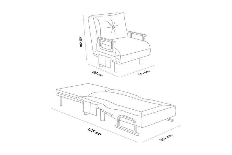 Quorin Sovelænestol - Creme - Møbler - Sofaer - Sovesofaer