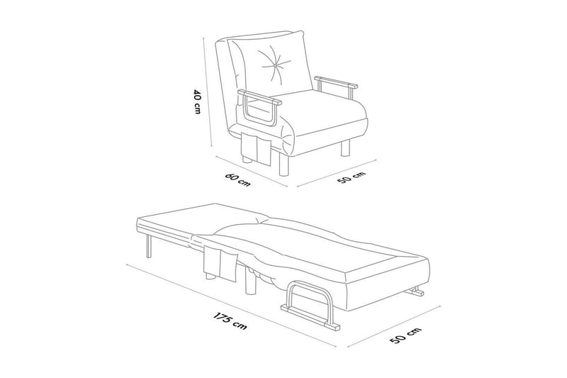 Quorin Sovelænestol - Lysegrå - Møbler - Sofaer - Sovesofaer