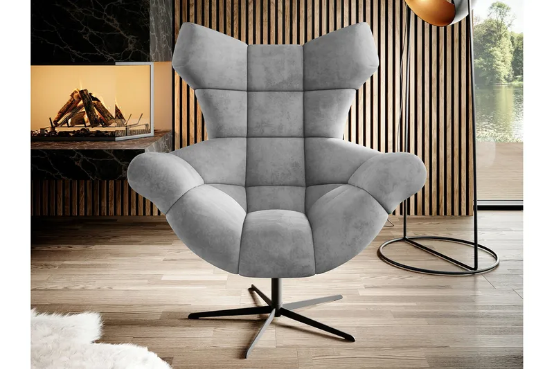 Rathkeale Fåtölj Black/Light grey - Møbler - Stole & lænestole - Lænestole