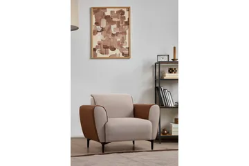 Rebelo Lænestol - Beige - Møbler - Stole & lænestole - Lænestole - Læderstol