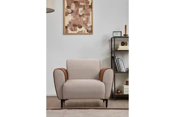 Rebelo Lænestol - Beige - Møbler - Stole & lænestole - Lænestole - Læderstol
