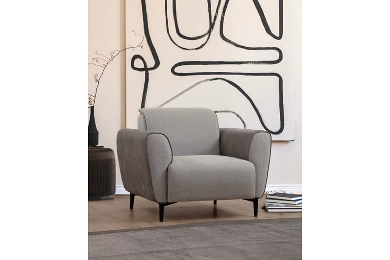 Rebelo Lænestol - Grå - Møbler - Stole & lænestole - Lænestole