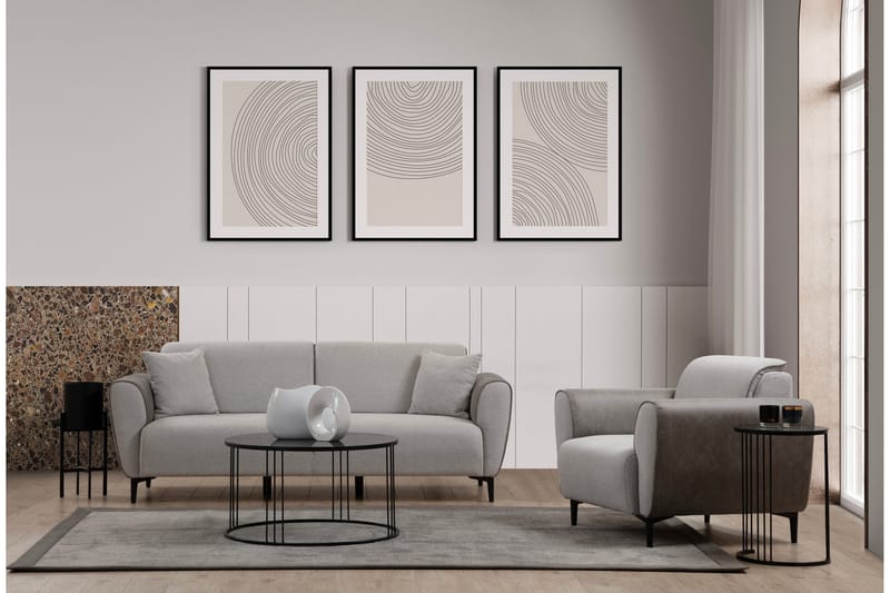 Rebelo Lænestol - Grå - Møbler - Stole & lænestole - Lænestole