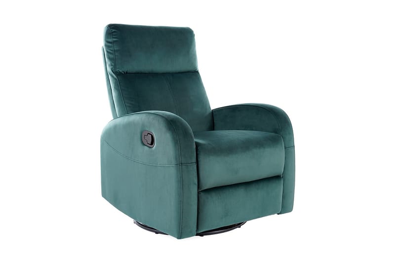 Athos Reclinerlænestol Justerbar - Velour/Grøn - Møbler - Stole & lænestole - Lænestole - Recliner lænestol