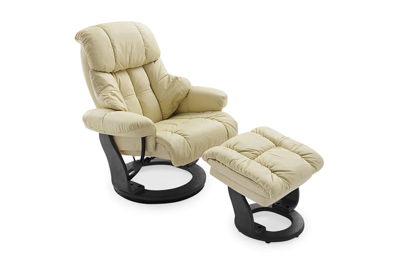 Calgary Reclinerlænestol - Beige - Recliner lænestol - Læderstol