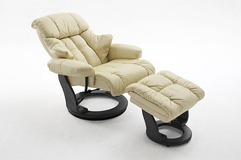 Calgary Reclinerlænestol - Beige - Recliner lænestol - Læderstol