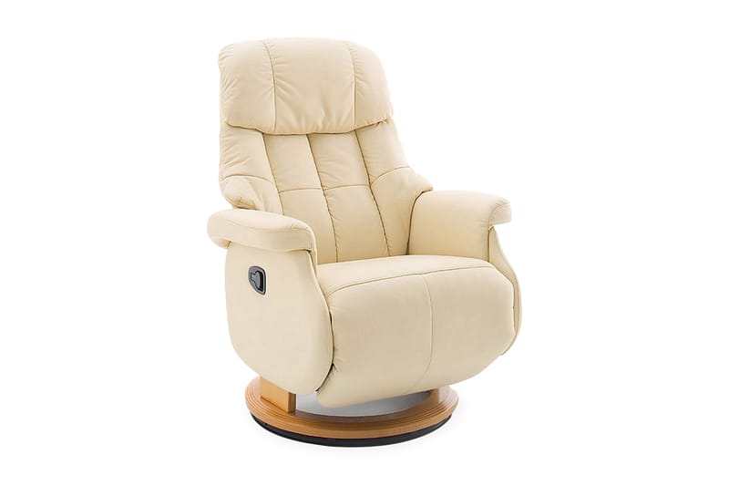 Calgary Reclinerlænestol - Beige - Recliner lænestol - Læderstol