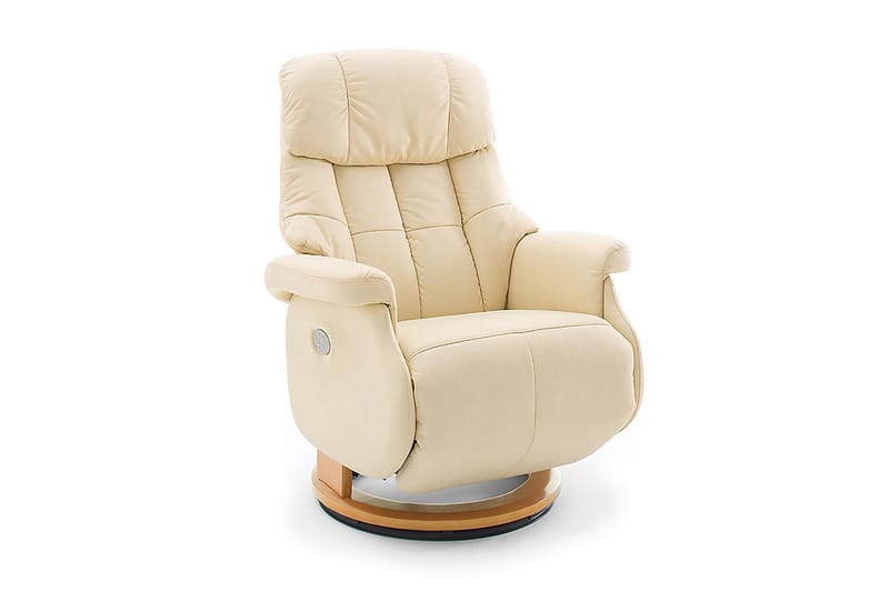 Calgary Reclinerlænestol - Beige - Recliner lænestol - Læderstol