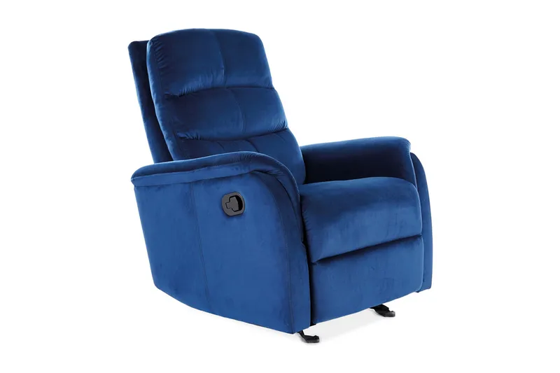 Jowisza Reclinerlænestol Justerbar, Velour/Marineblå