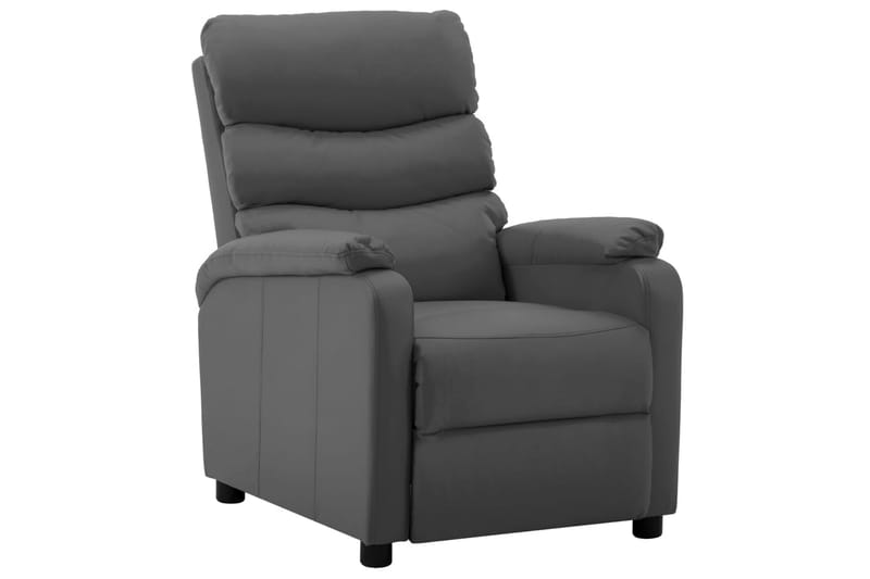 Lænestol Kunstlæder Grå - Møbler - Stole & lænestole - Lænestole - Recliner lænestol