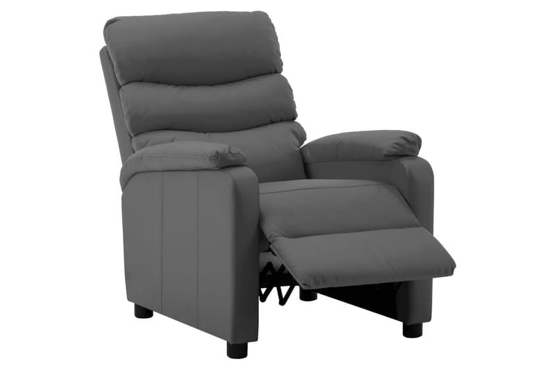 Lænestol Kunstlæder Grå - Møbler - Stole & lænestole - Lænestole - Recliner lænestol