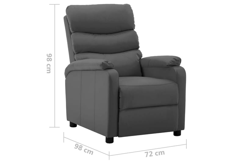 Lænestol Kunstlæder Grå - Møbler - Stole & lænestole - Lænestole - Recliner lænestol
