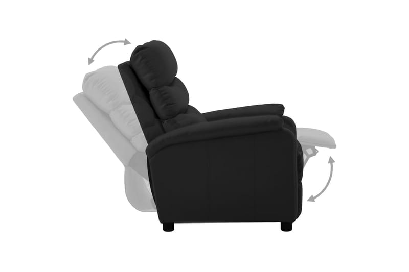Lænestol Kunstlæder Sort - Møbler - Stole & lænestole - Lænestole - Recliner lænestol