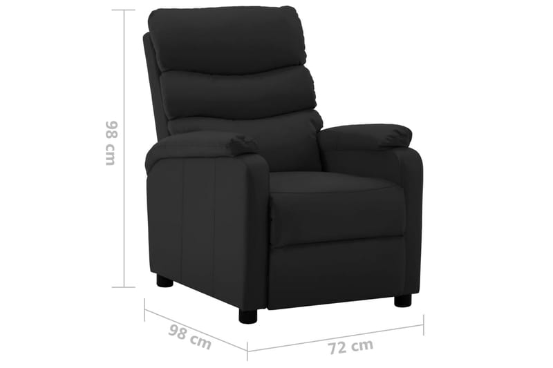 Lænestol Kunstlæder Sort - Møbler - Stole & lænestole - Lænestole - Recliner lænestol