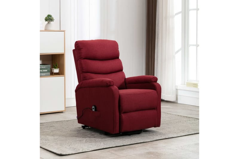 Lænestol Med Løftefunktion Stof Vinrød - Rød - Møbler - Stole & lænestole - Lænestole - Recliner lænestol