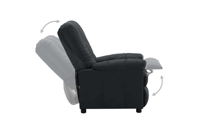 Lænestol Med Push Back-Funktion Stof Mørkegrå - Møbler - Stole & lænestole - Lænestole - Recliner lænestol