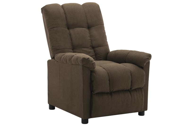Lænestol Med Push Back-Funktion Stof Brun - Møbler - Stole & lænestole - Lænestole - Recliner lænestol