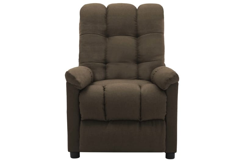 Lænestol Med Push Back-Funktion Stof Brun - Møbler - Stole & lænestole - Lænestole - Recliner lænestol