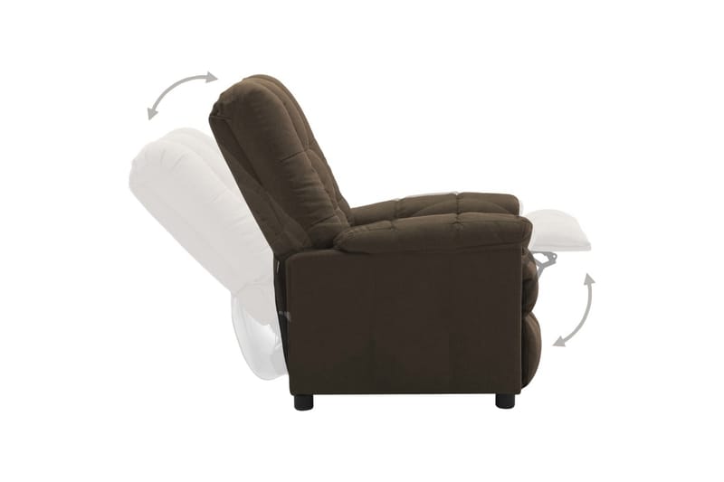 Lænestol Med Push Back-Funktion Stof Brun - Møbler - Stole & lænestole - Lænestole - Recliner lænestol