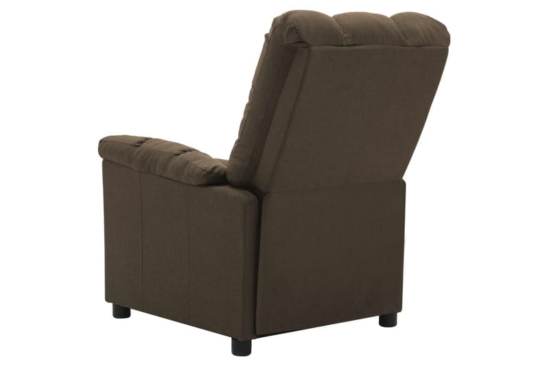 Lænestol Med Push Back-Funktion Stof Brun - Møbler - Stole & lænestole - Lænestole - Recliner lænestol