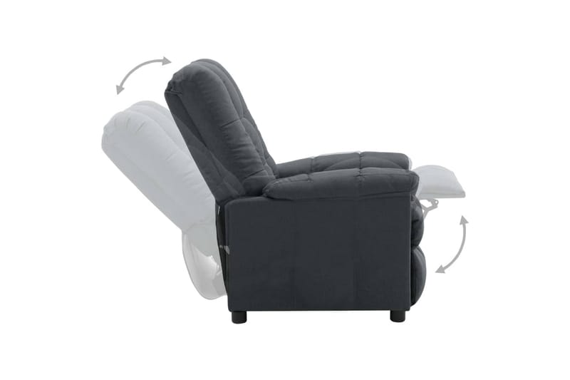 Lænestol Med Push Back-Funktion Stof Lysegrå - Møbler - Stole & lænestole - Lænestole - Recliner lænestol