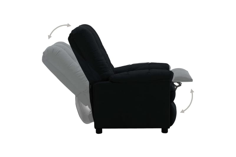 Lænestol Med Push Back-Funktion Stof Sort - Møbler - Stole & lænestole - Lænestole - Recliner lænestol