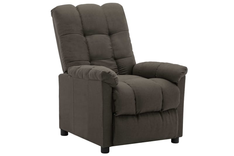 Lænestol Med Push Back-Funktion Stof Gråbrun - Møbler - Stole & lænestole - Lænestole - Recliner lænestol