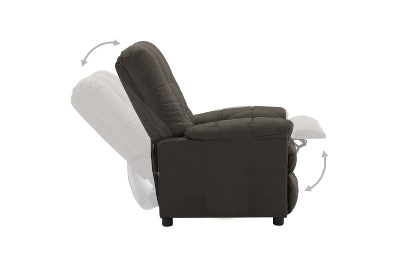 Lænestol Med Push Back-Funktion Stof Gråbrun - Møbler - Stole & lænestole - Lænestole - Recliner lænestol