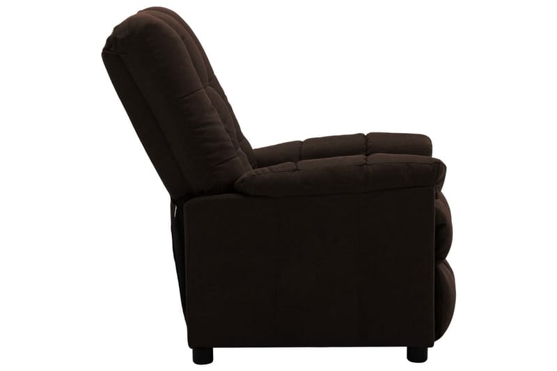 Lænestol Med Push Back-Funktion Stof Mørkebrun - Møbler - Stole & lænestole - Lænestole - Recliner lænestol