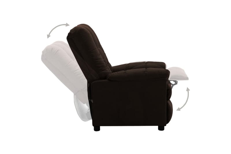 Lænestol Med Push Back-Funktion Stof Mørkebrun - Møbler - Stole & lænestole - Lænestole - Recliner lænestol