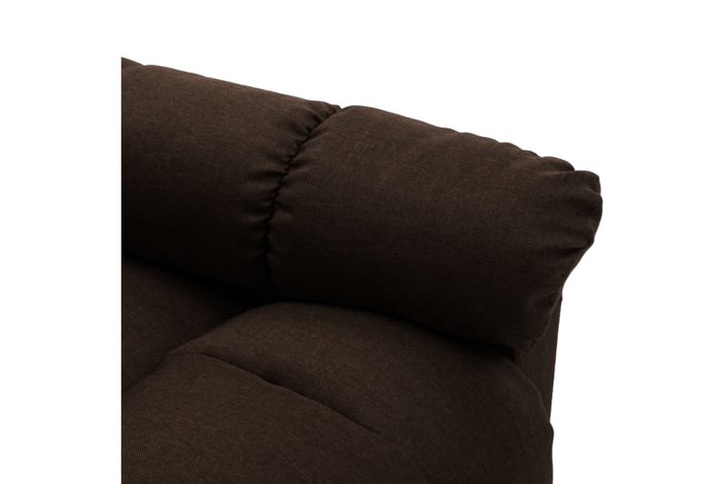 Lænestol Med Push Back-Funktion Stof Mørkebrun - Møbler - Stole & lænestole - Lænestole - Recliner lænestol