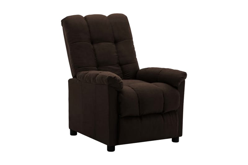 Lænestol Med Push Back-Funktion Stof Mørkebrun - Møbler - Stole & lænestole - Lænestole - Recliner lænestol