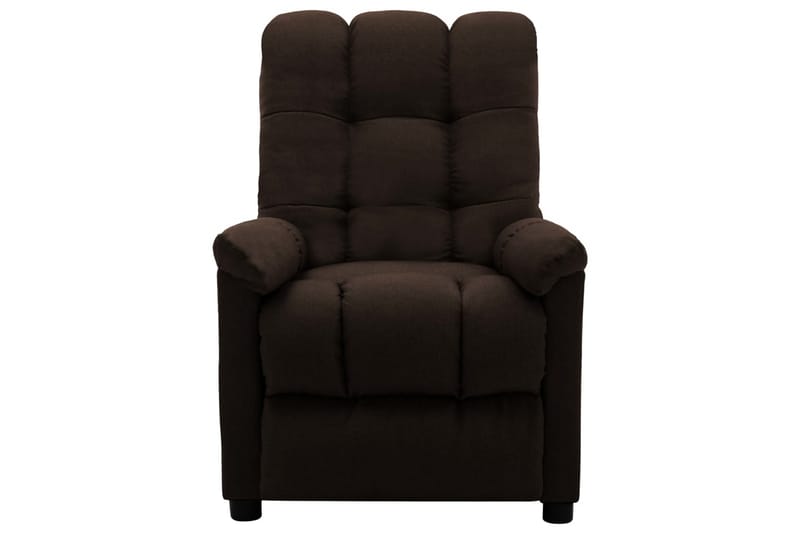 Lænestol Med Push Back-Funktion Stof Mørkebrun - Møbler - Stole & lænestole - Lænestole - Recliner lænestol