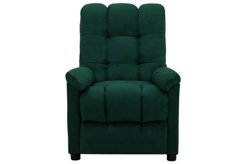 Lænestol Med Push Back-Funktion Stof Mørkegrøn - Møbler - Stole & lænestole - Lænestole - Recliner lænestol