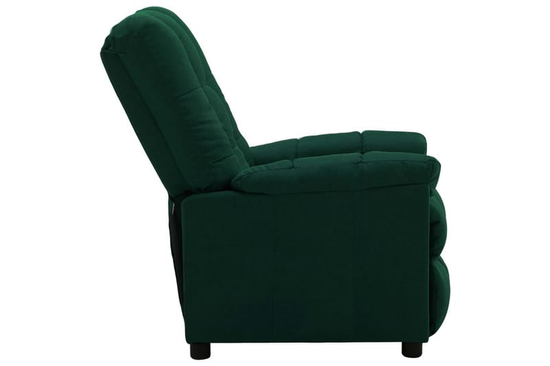 Lænestol Med Push Back-Funktion Stof Mørkegrøn - Møbler - Stole & lænestole - Lænestole - Recliner lænestol