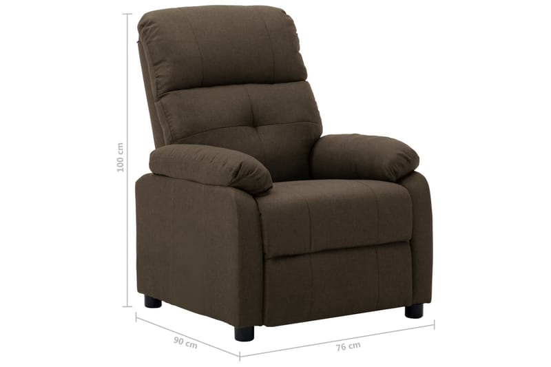 Lænestol Stof Brun - Møbler - Stole & lænestole - Lænestole - Recliner lænestol