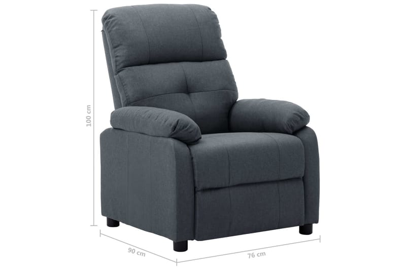 Lænestol Stof Lysegrå - Møbler - Stole & lænestole - Lænestole - Recliner lænestol