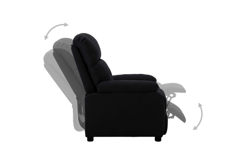 Lænestol Stof Sort - Møbler - Stole & lænestole - Lænestole - Recliner lænestol