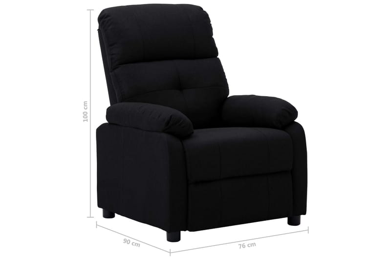 Lænestol Stof Sort - Møbler - Stole & lænestole - Lænestole - Recliner lænestol