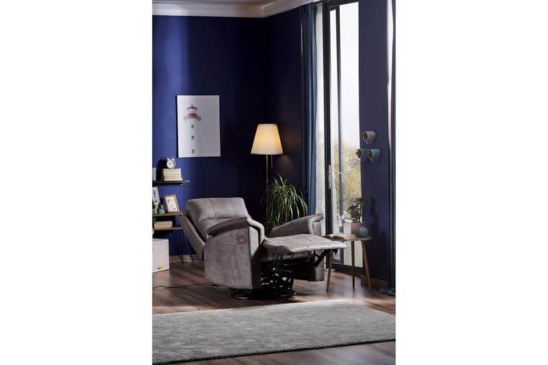 Mereenie Reclinerlænestol Elektrisk - Grå - Møbler - Stole & lænestole - Lænestole - Recliner lænestol