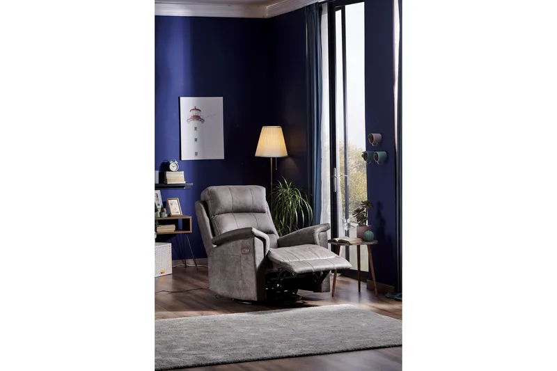 Mereenie Reclinerlænestol Elektrisk - Grå - Møbler - Stole & lænestole - Lænestole - Recliner lænestol