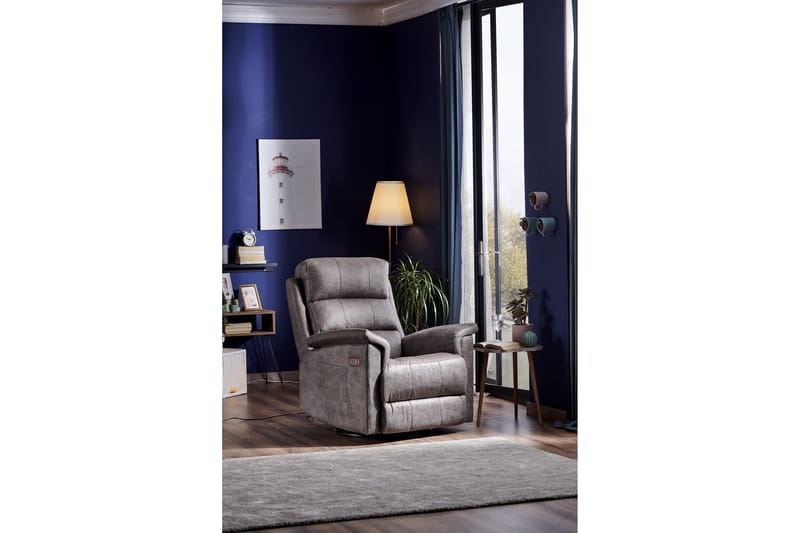 Mereenie Reclinerlænestol Elektrisk - Grå - Møbler - Stole & lænestole - Lænestole - Recliner lænestol