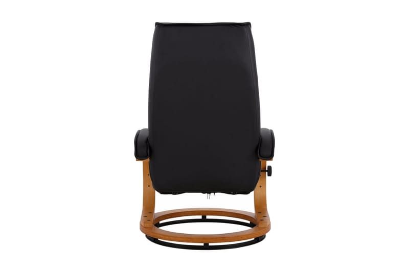 Pasha Reclinerlænestol kunstlæder - sort/træ - Recliner lænestol - Læderstol