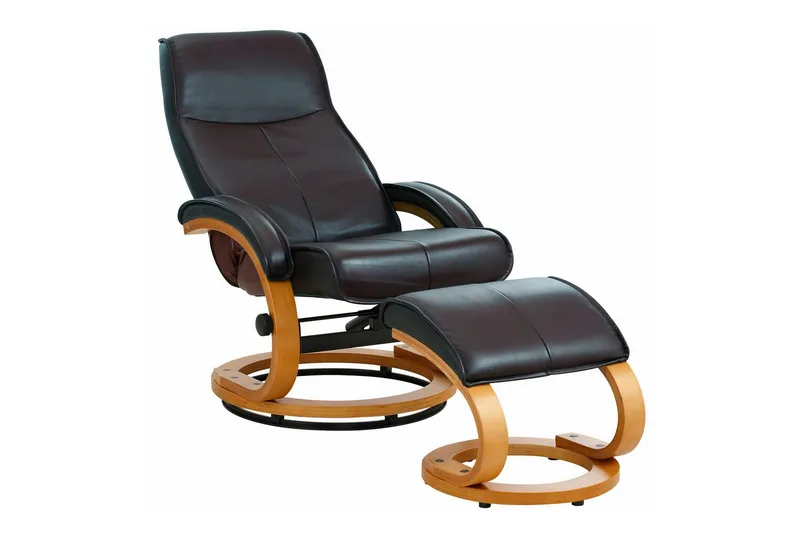 Pasha Reclinerlænestol læder, Grå